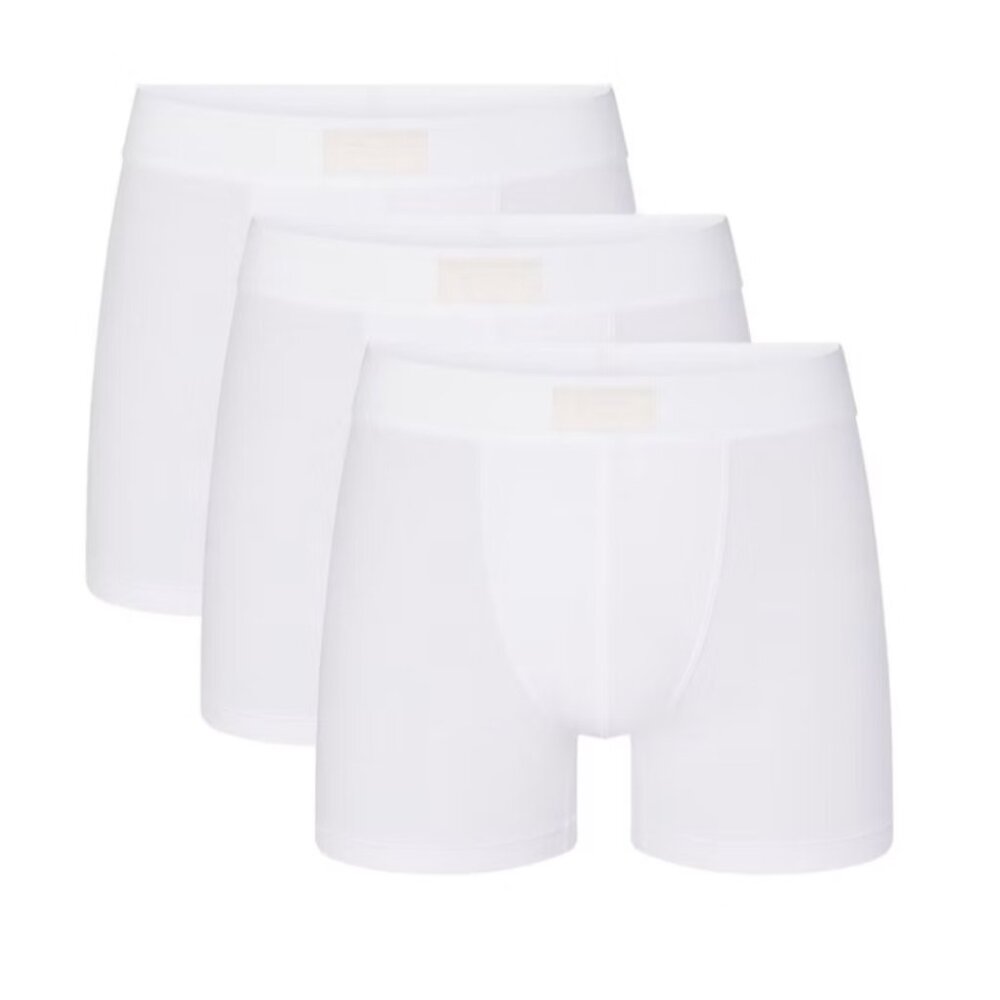 SKIMS COTTON MENS 3" BOXER BRIEF 3-PACK | CHALK 2X--NWT